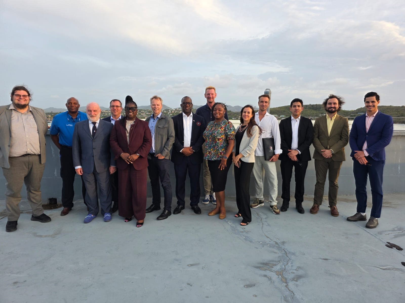 Stowlog and the EU Global Gateway delegation at the closing event in Antigua & Barbuda