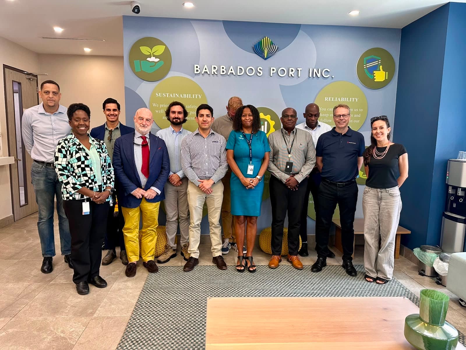 Stowlog and the EU Global Gateway delegation at Barbados Port Inc.